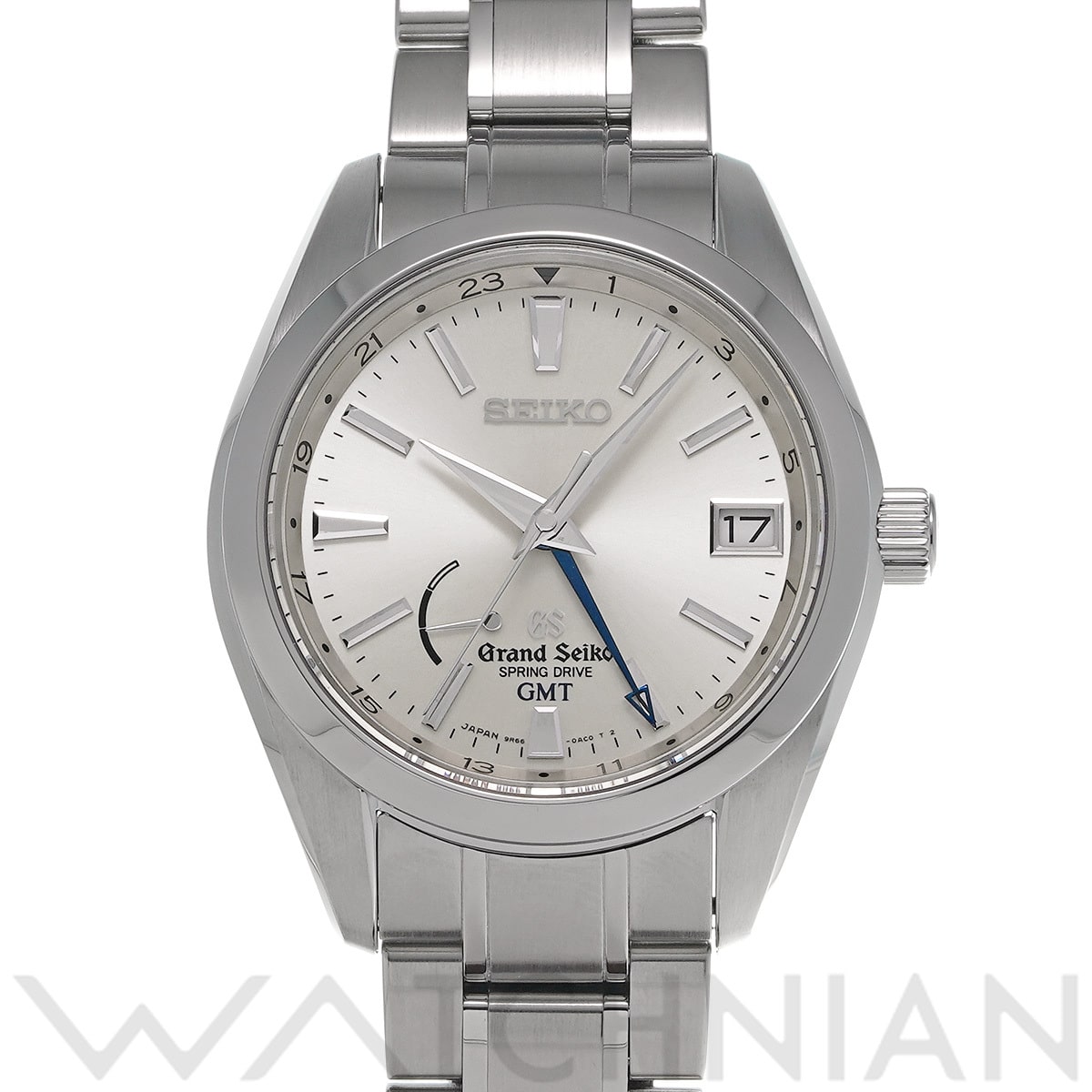 グランドセイコー スプリングドライブ GMT SBGE005 シルバー メンズ 時計 【中古】【wristwatch】