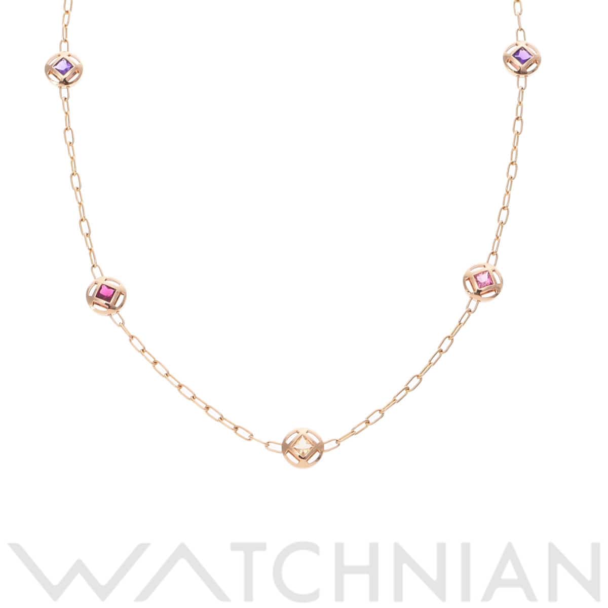 カルティエ パシャネックレス　マルチストーン　 ゴールド K18イエローゴールド YG レディース ジュエリー 【中古】【jewelry】