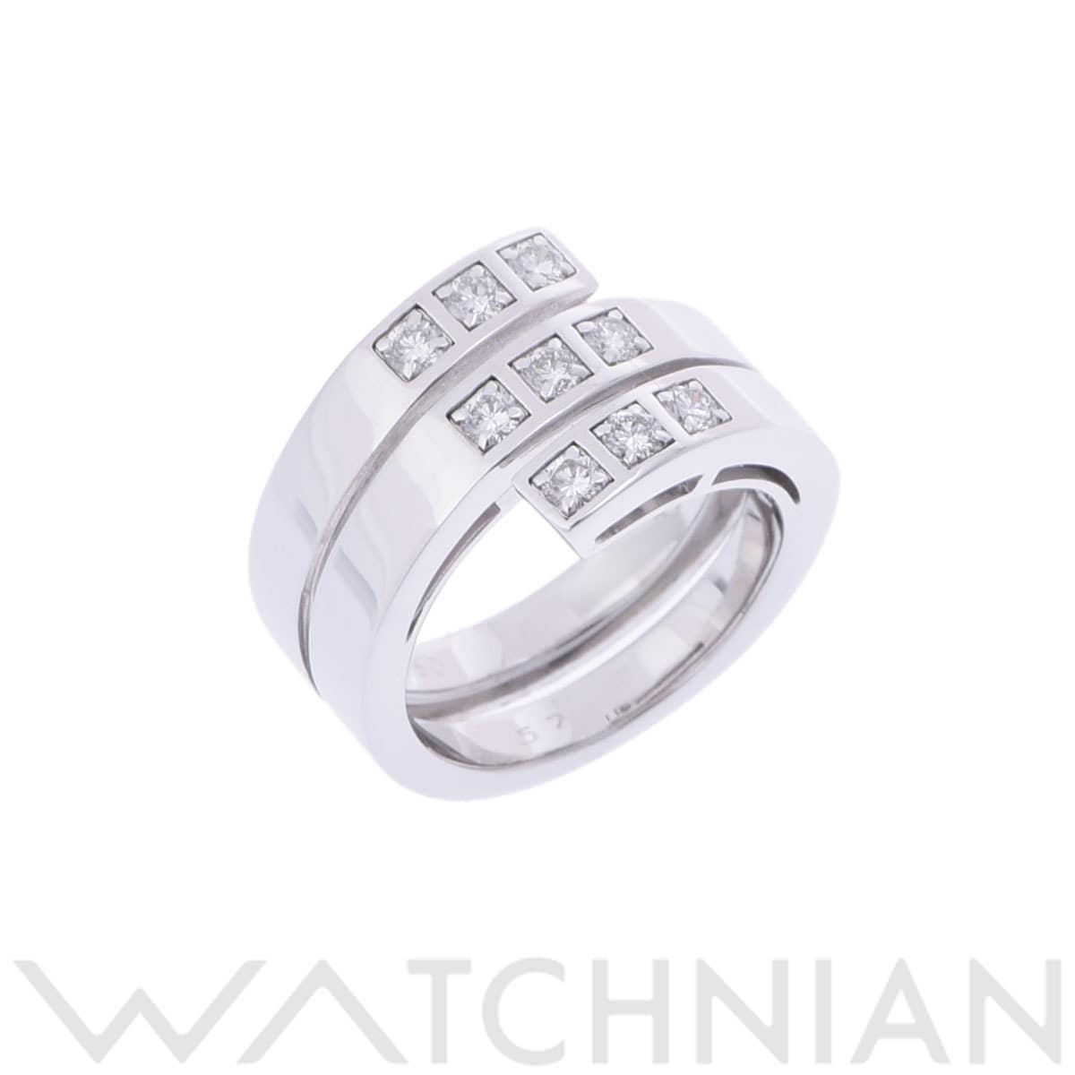カルティエ テクトニック リング #57 シルバー K18ホワイトゴールド WG レディース ジュエリー 【中古】【jewelry】