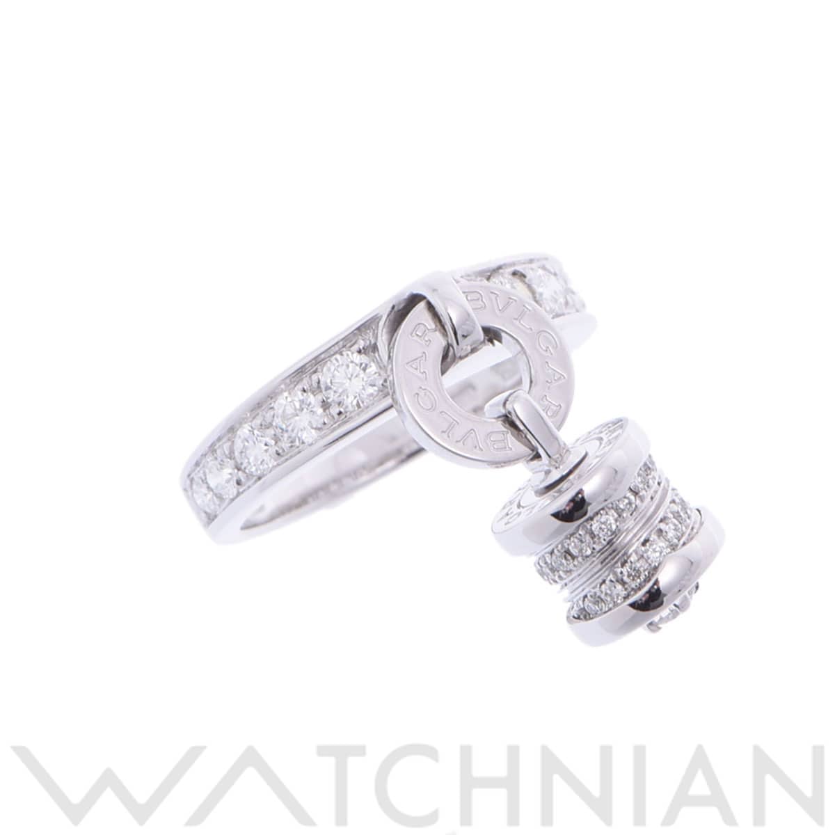 ブルガリ B.ZERO1 エレメントリング ダイヤ　#11 シルバー K18ホワイトゴールド WG レディース ジュエリー 【中古】【jewelry】