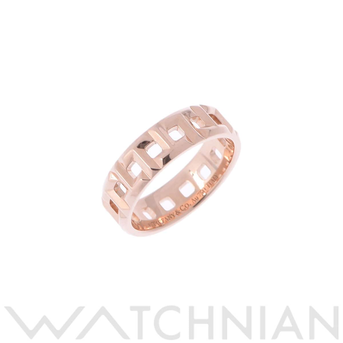 ティファニー Tトゥルー ワイドリング ゴールド K18ピンクゴールド PG レディース ジュエリー 【中古】【jewelry】