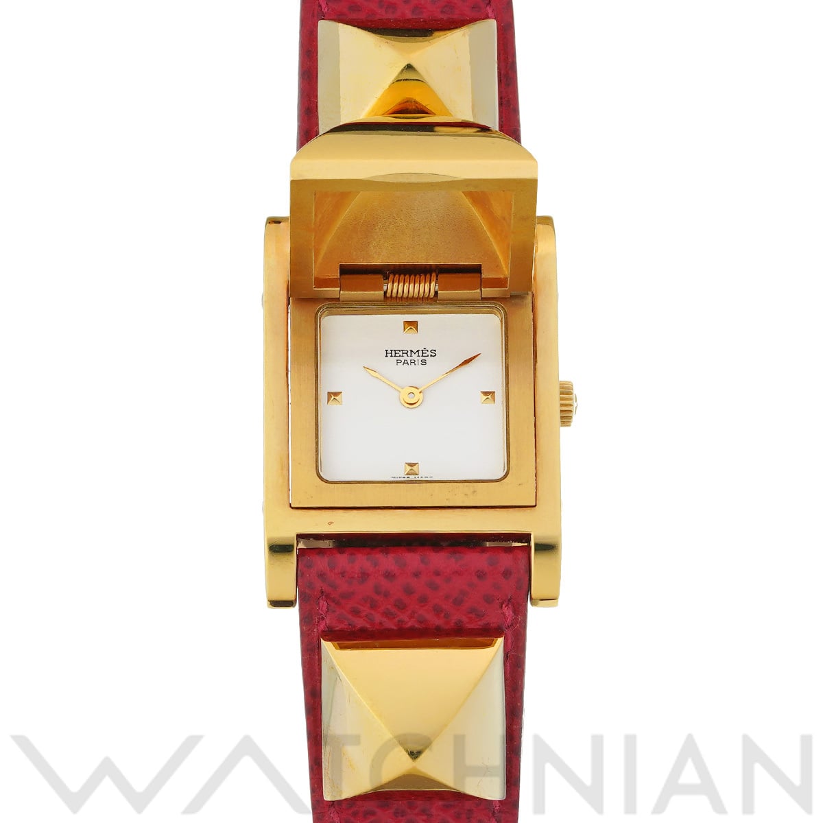 エルメス メドール ホワイト レディース 時計 【中古】【wristwatch】