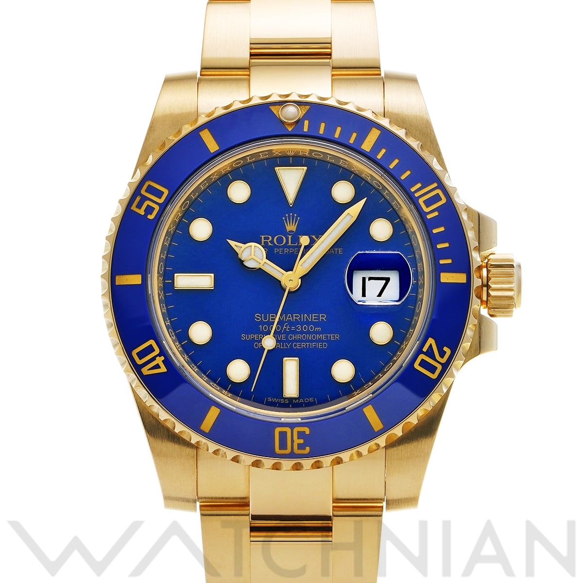 ロレックス サブマリーナ デイト 116618LB ブルー メンズ 時計 【中古】【wristwatch】