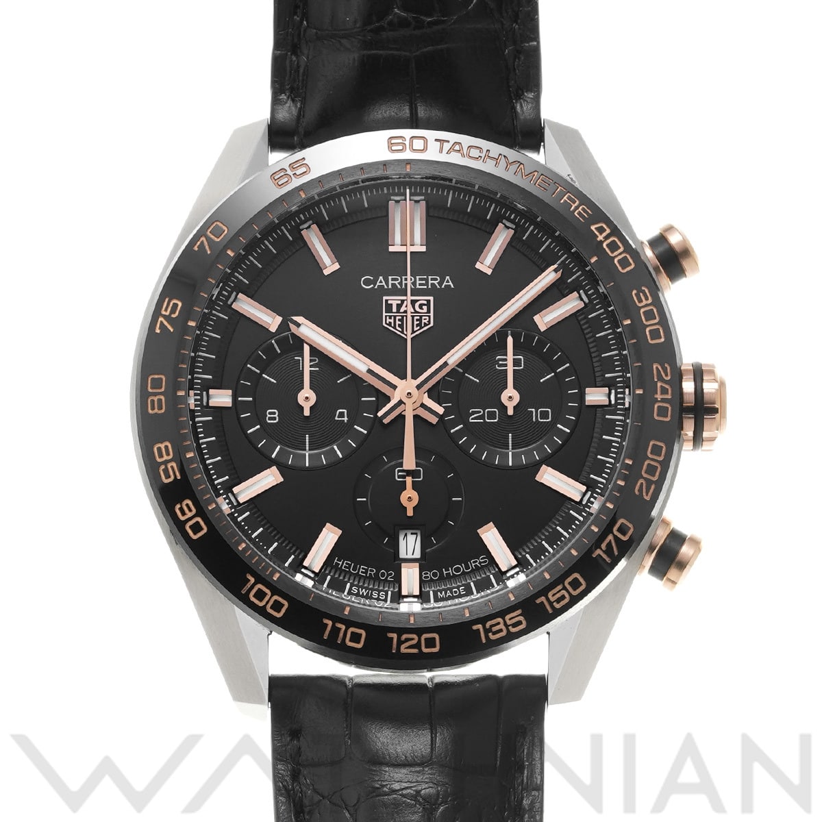 タグ ホイヤー カレラ クロノグラフ CBN2A5A.FC6481 ブラック メンズ 時計 【中古】【wristwatch】