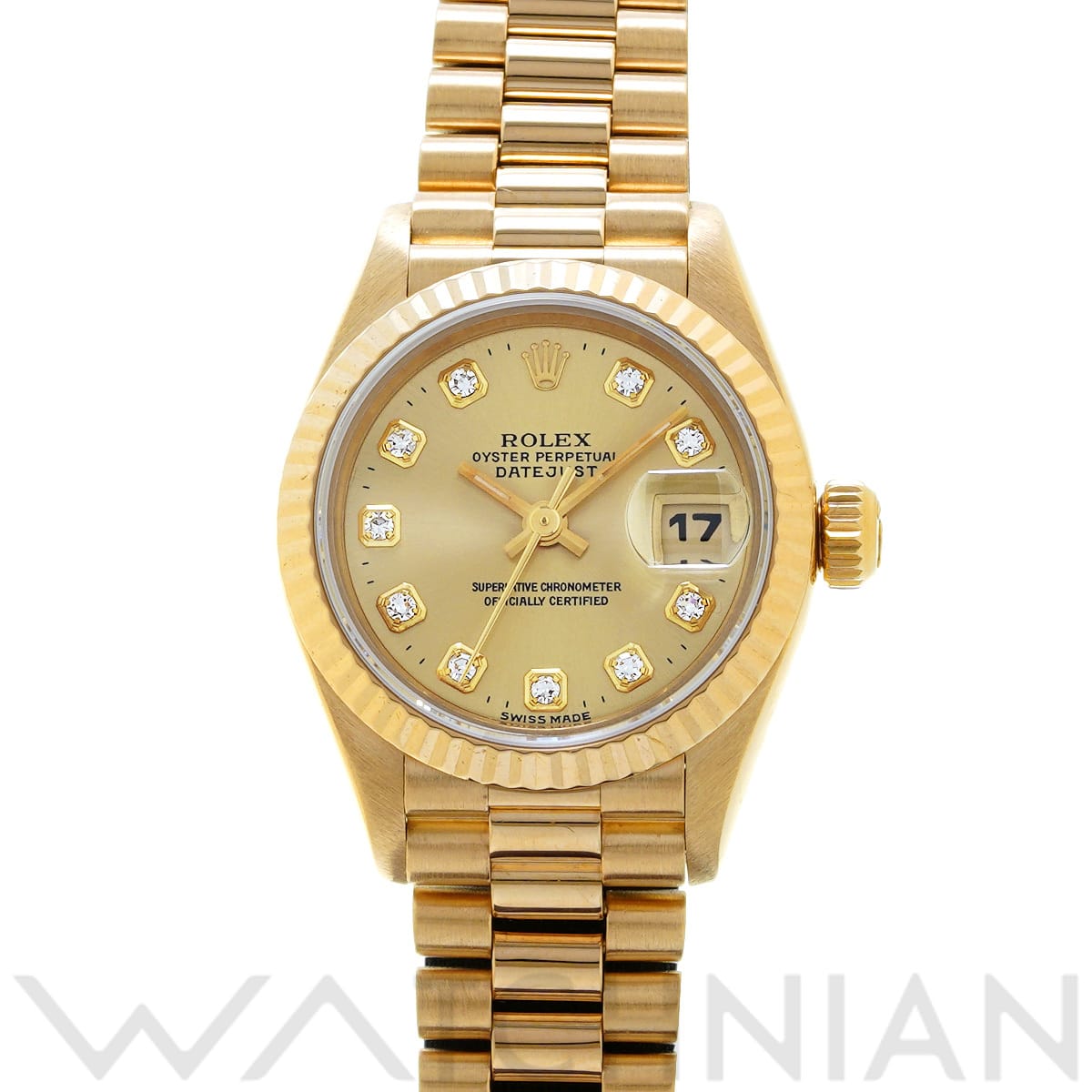 ロレックス デイトジャスト 26 69178G シャンパン/ダイヤモンド レディース 時計 【中古】【wristwatch】