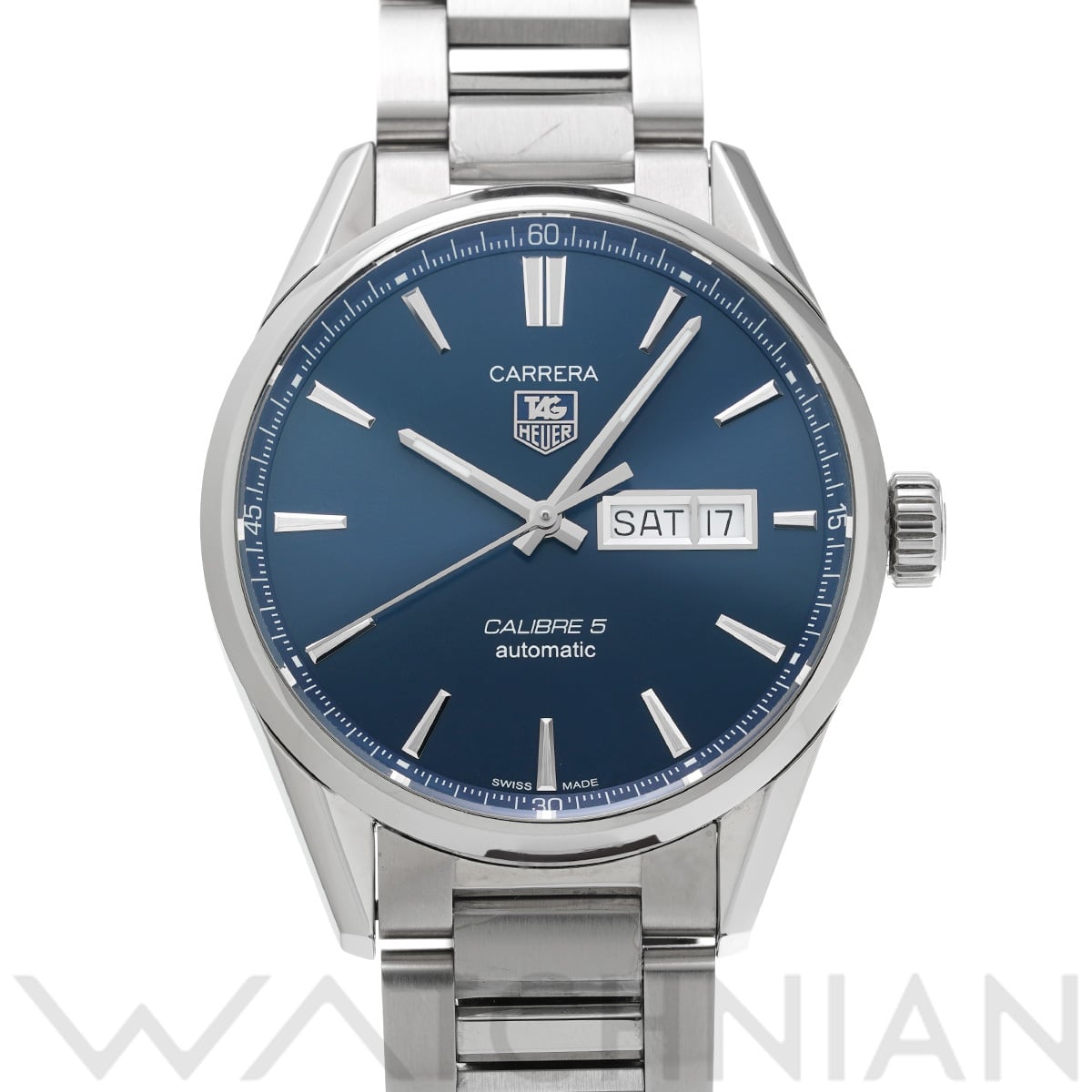 タグ ホイヤー カレラ キャリバー5 デイデイト WAR201E.BA0723 ブルー メンズ 時計 【中古】【wristwatch】