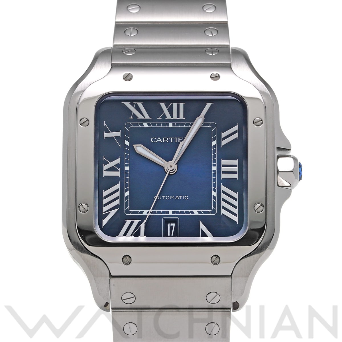 カルティエ サントス ドゥ カルティエ LM WSSA0030 ブルー・グラデーション メンズ 時計 【中古】【wristwatch】