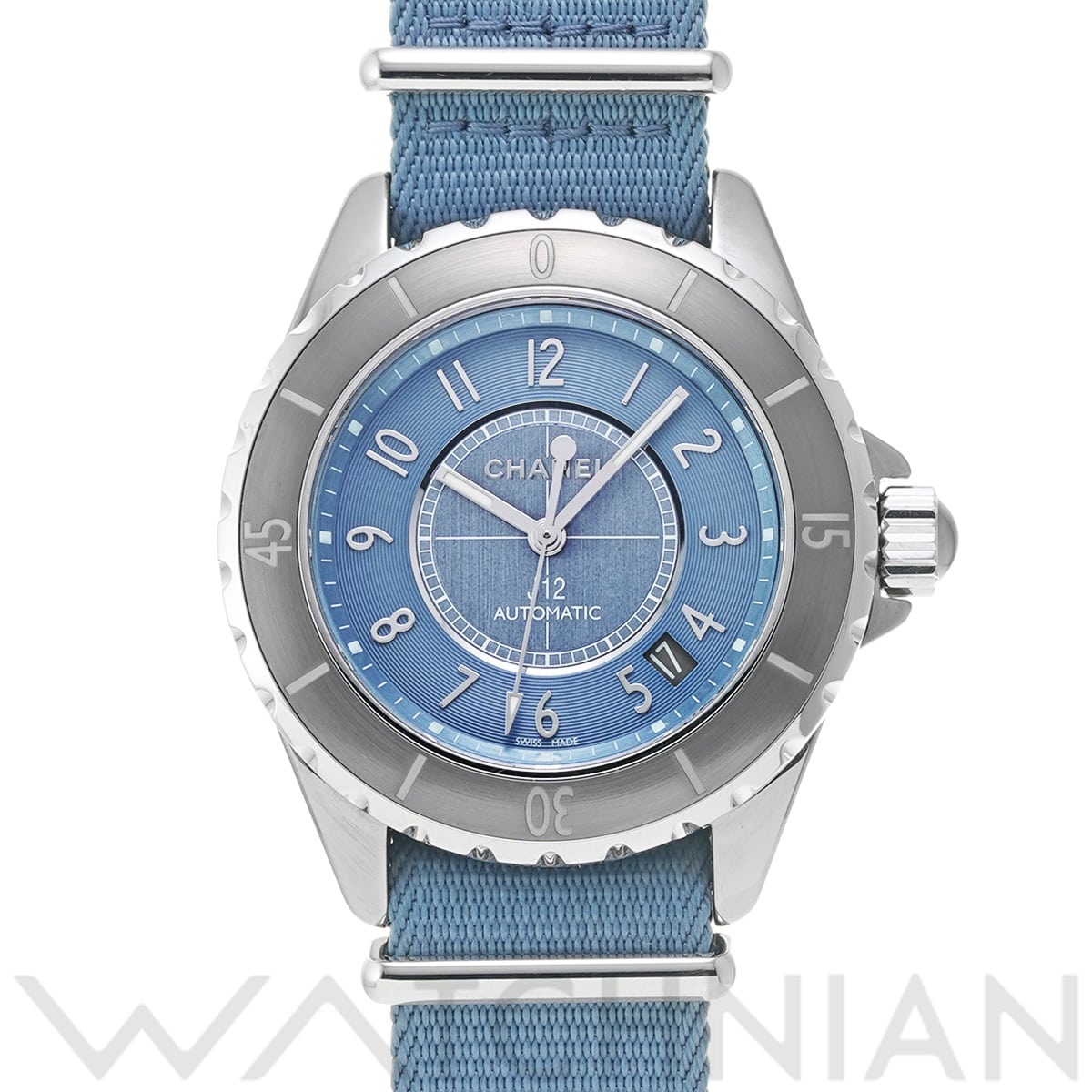 シャネル J12 G.10 38MM H4338 ブルー メンズ 時計 【中古】【wristwatch】