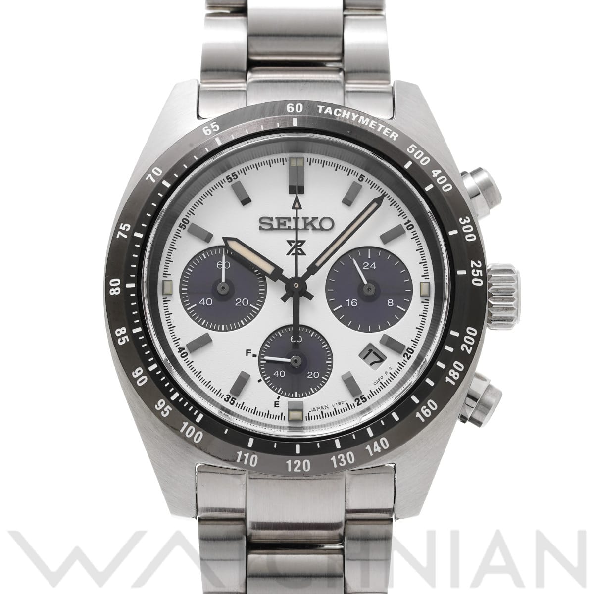 セイコー プロスペックス スピードタイマー ソーラー SBDL085 ホワイト/ブラック メンズ 時計 【中古】【wristwatch】