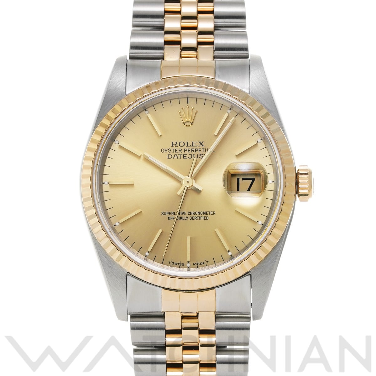 ロレックス デイトジャスト 16233 シャンパン メンズ 時計 【中古】【wristwatch】