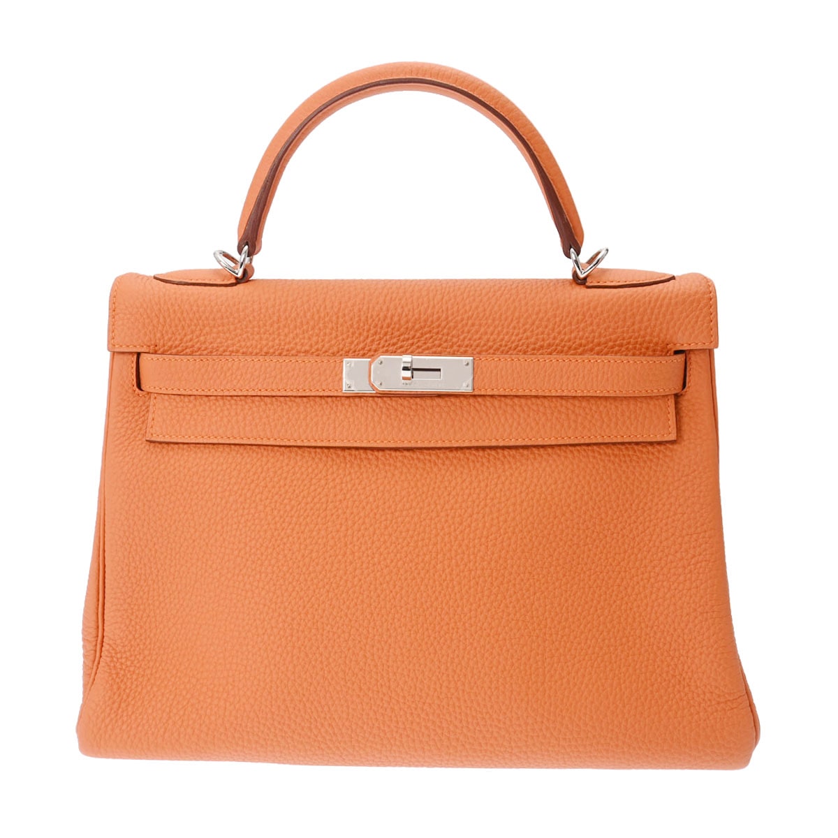 エルメス ケリー32 内縫い オレンジ/パラジウム金具 トゴ レディース バッグ 【中古】【bag】