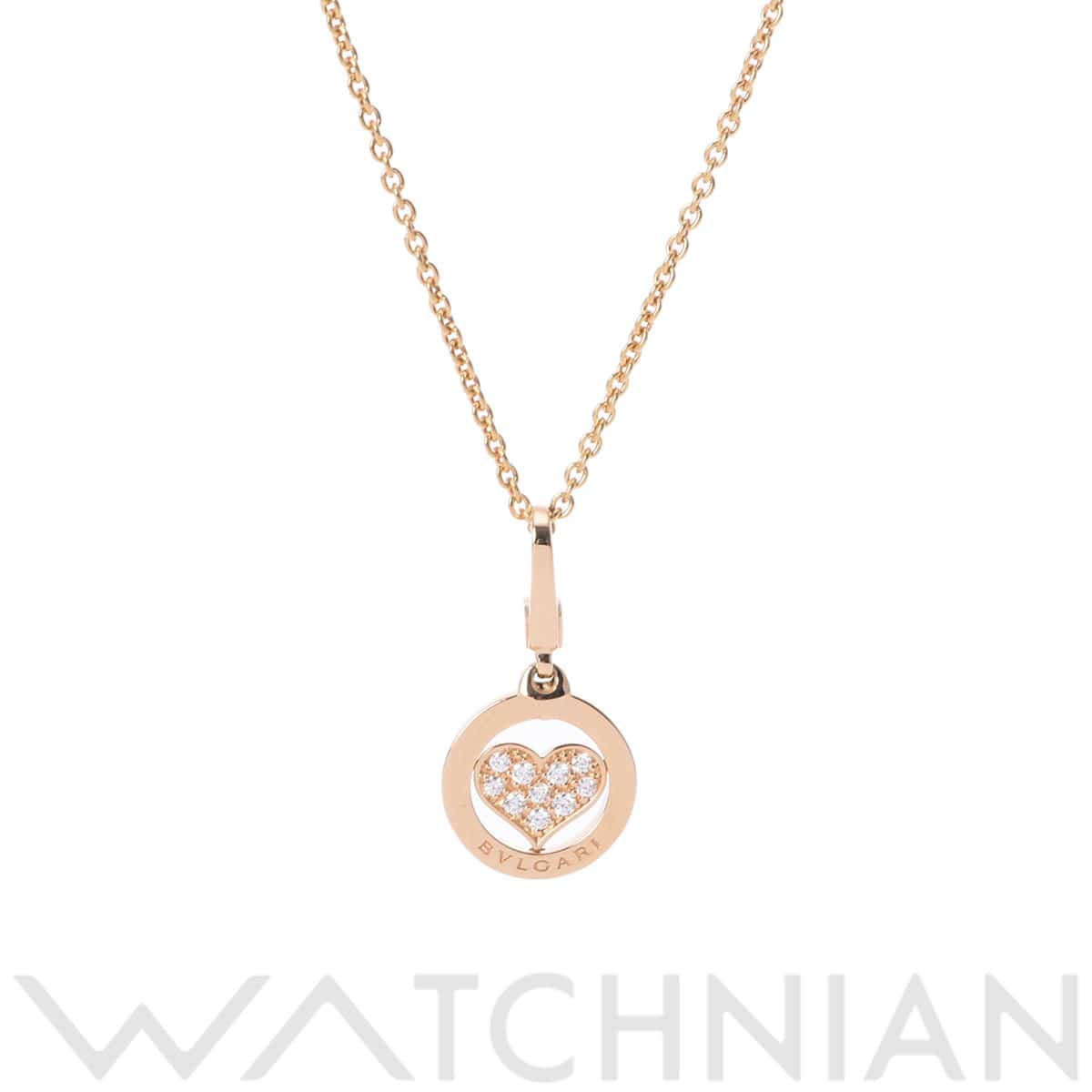 ブルガリ トンドハートパヴェチャームネックレス ゴールド K18イエローゴールド YG レディース ジュエリー 【中古】【jewelry】