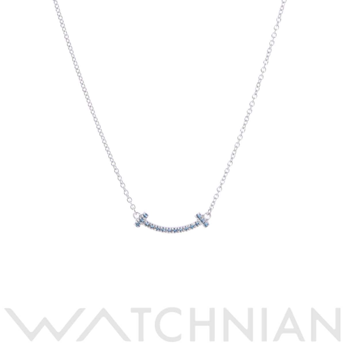 ティファニー Tスマイル ネックレス ミニ シルバー K18ホワイトゴールド WG レディース ジュエリー 【中古】【jewelry】