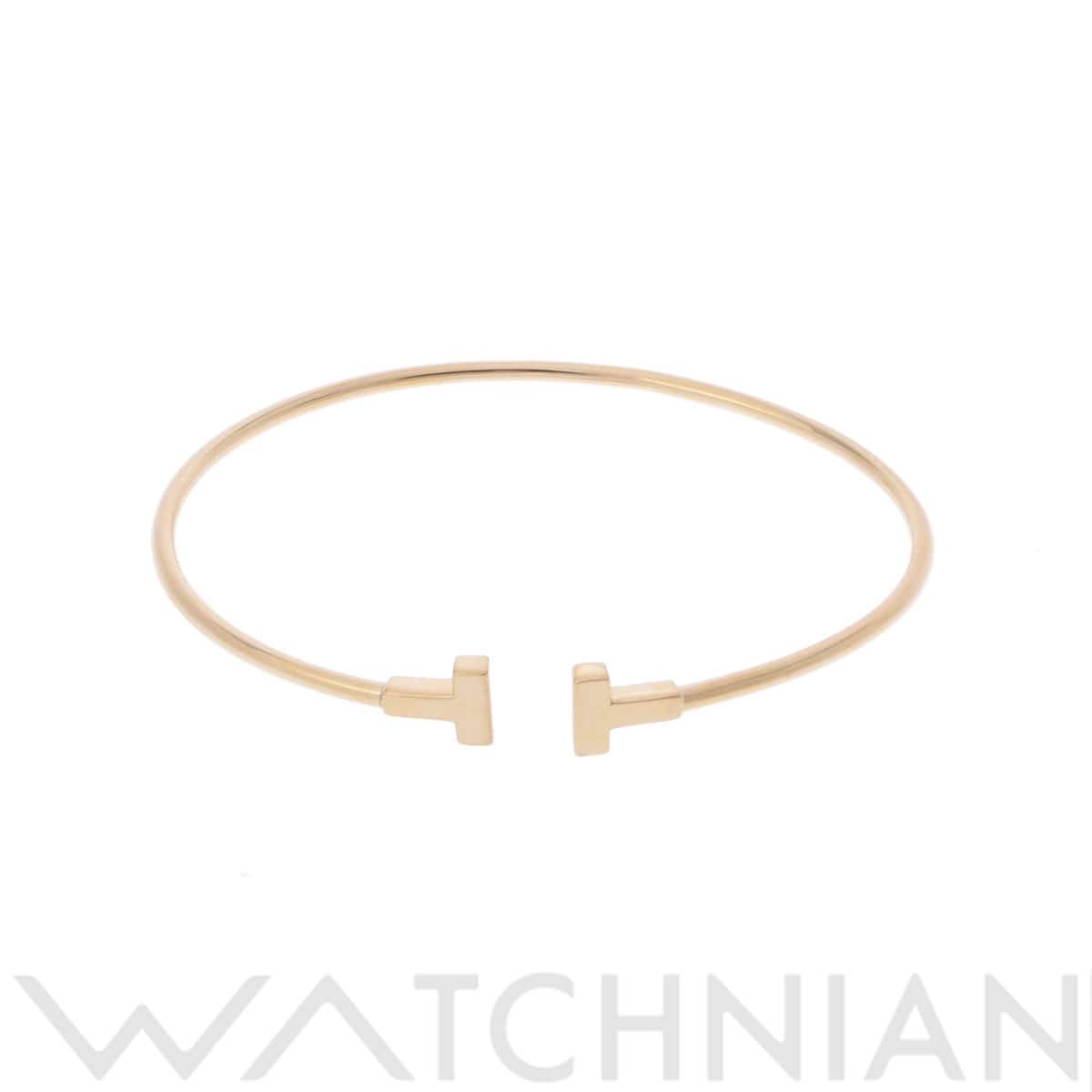 ティファニー Tナローワイヤー バングル ゴールド K18イエローゴールド YG レディース ジュエリー 【中古】【jewelry】