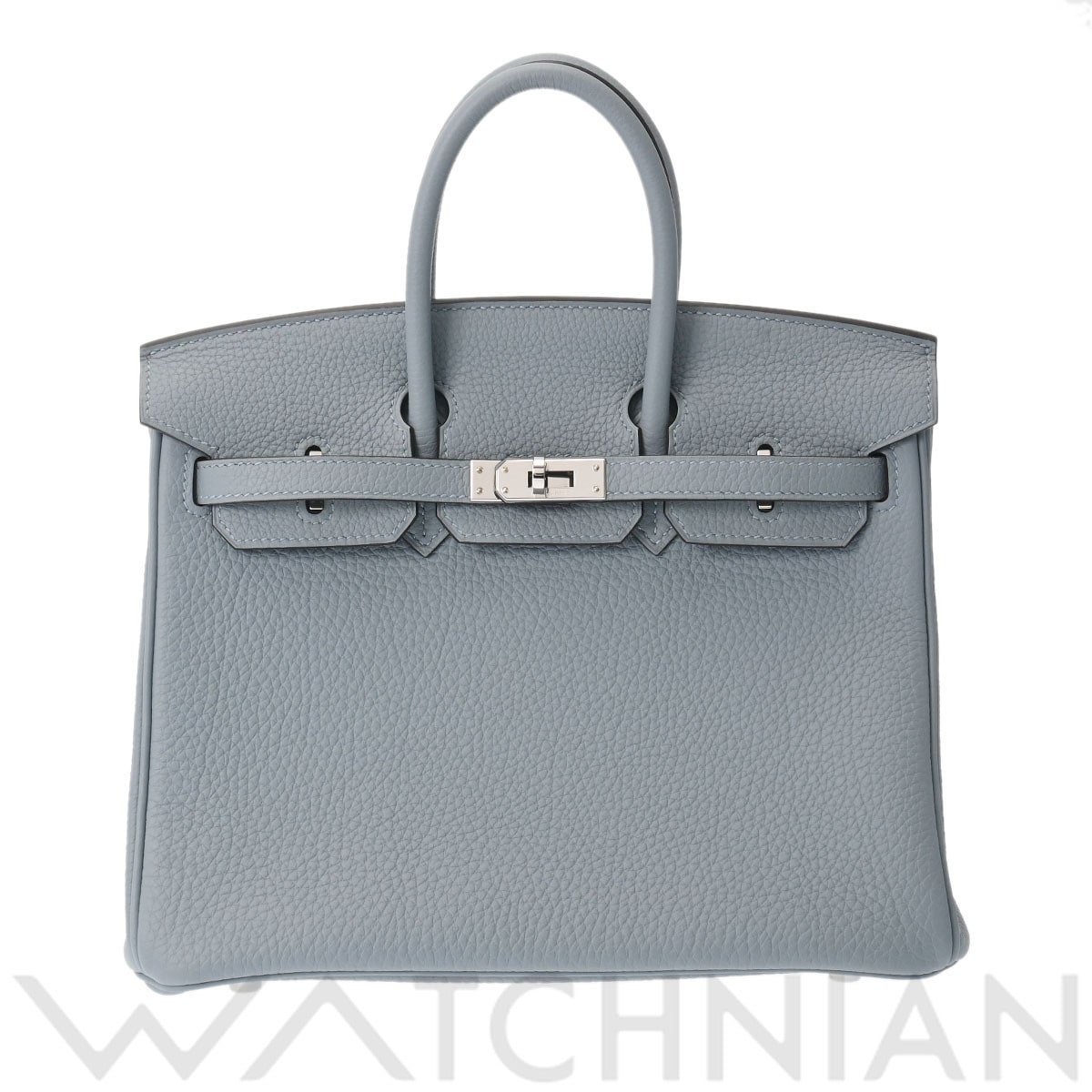 エルメス バーキン 25 ブルーリン/ベージュドゥワイマール/パラジウム金具 トゴ レディース バッグ 【中古】【bag】
