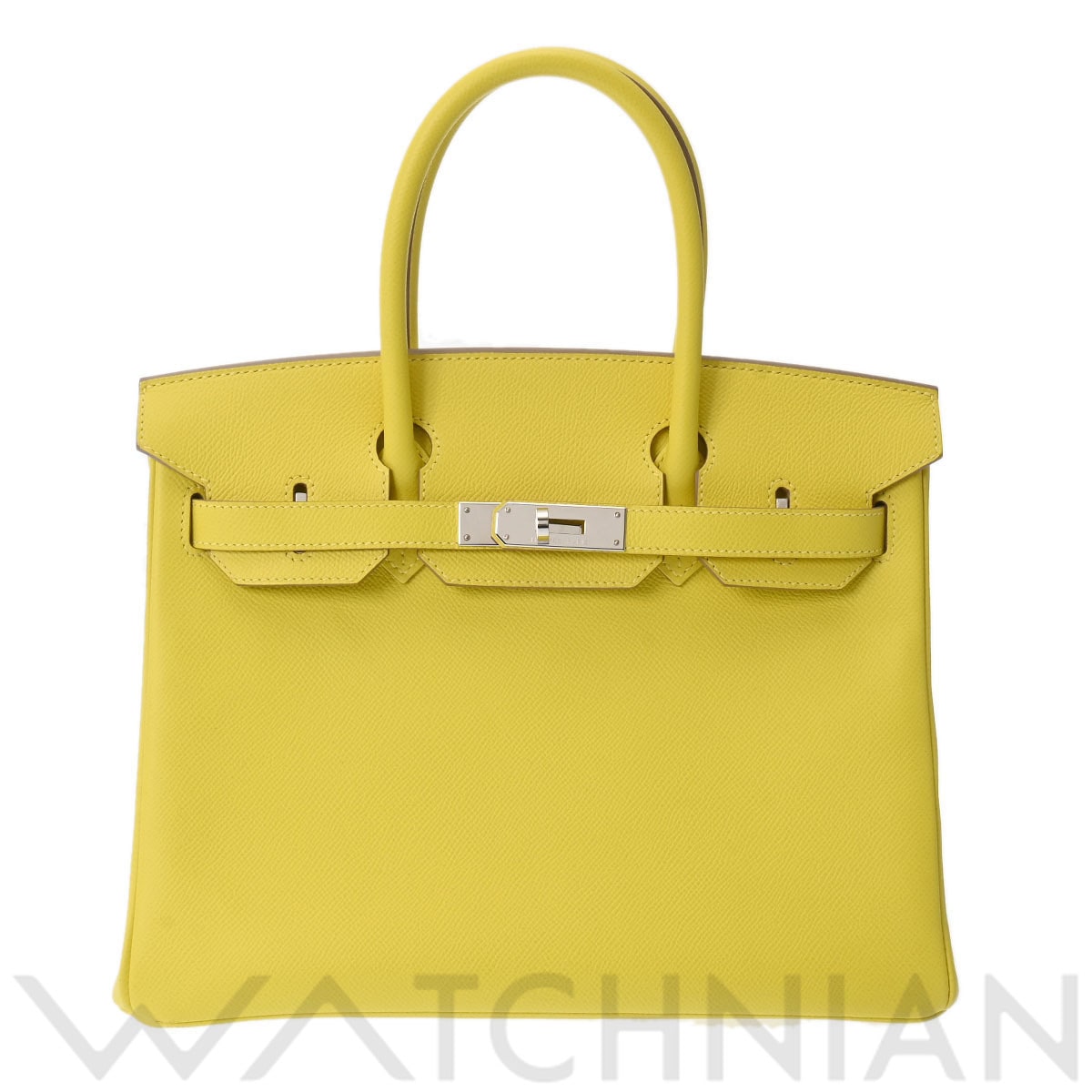 エルメス バーキン 30 ライム/パラジウム金具 ヴォーエプソン レディース バッグ 【中古】【bag】