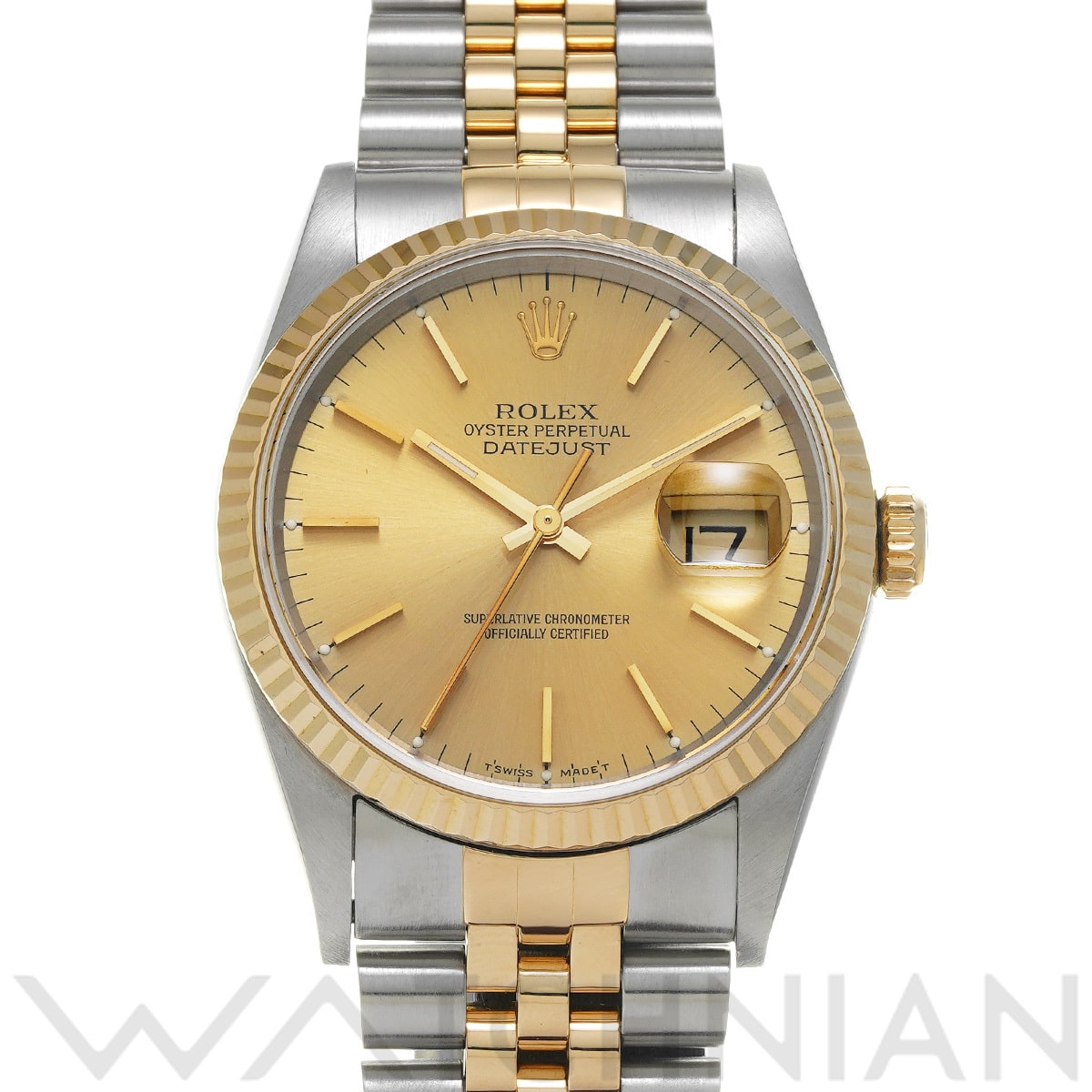 ロレックス デイトジャスト 36 16233 シャンパン メンズ 時計 【中古】【wristwatch】