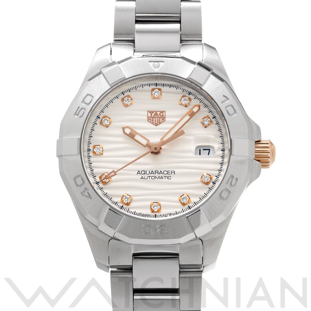 タグ ホイヤー アクアレーサー キャリバー9 WBD2320.BA0740 グレー/ダイヤモンド レディース 時計 【中古】【wristwatch】