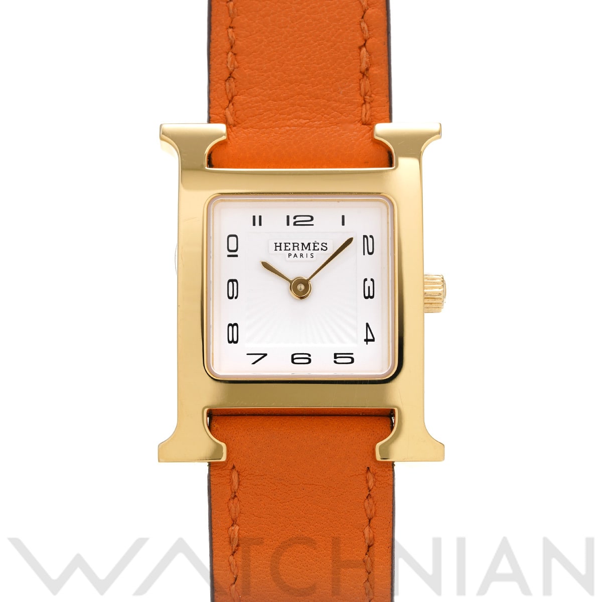 エルメス Hウォッチ HH1.201e ホワイト レディース 時計 【中古】【wristwatch】