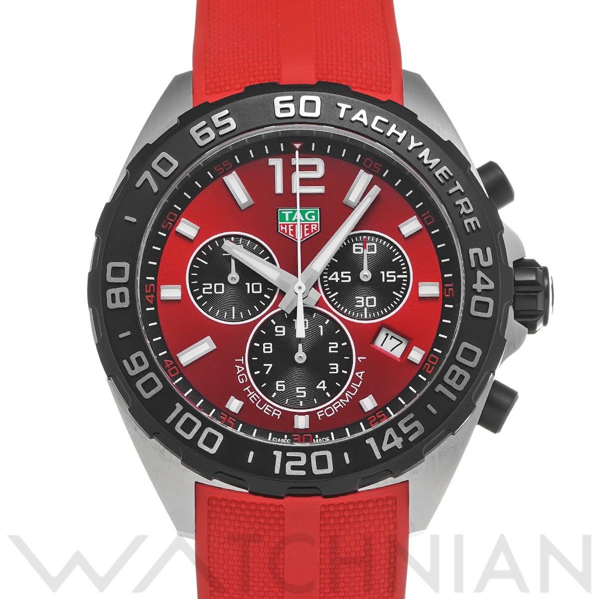 タグ ホイヤー フォーミュラ1 クォーツ クロノグラフ CAZ101AN.FT8055 レッド/ブラック メンズ 時計 【中古】【wristwatch】