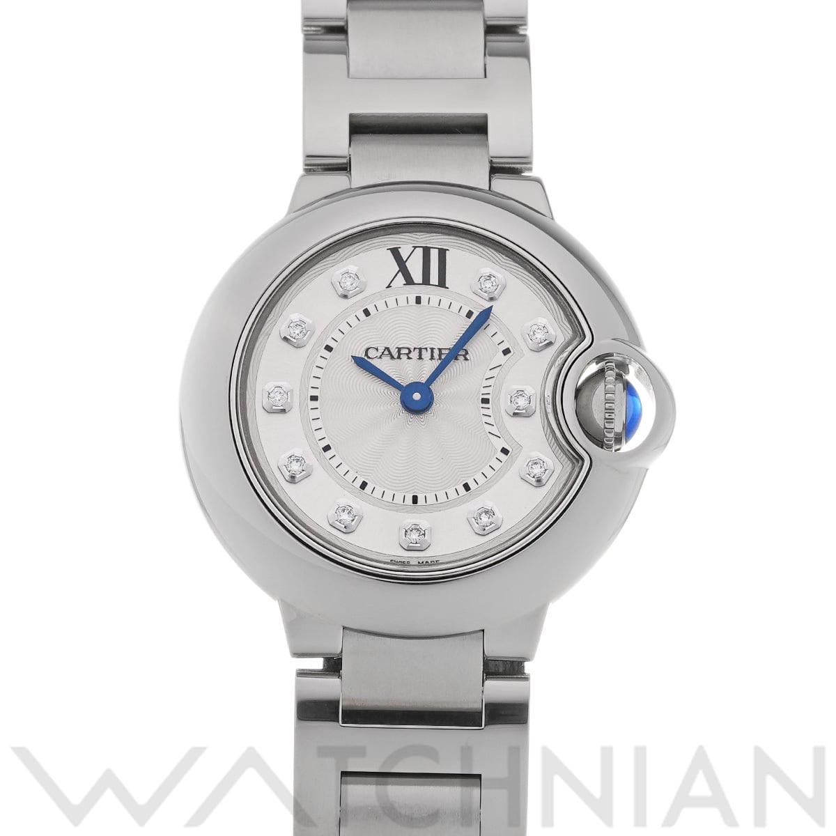 カルティエ バロンブルー ドゥ カルティエ WE902073 シルバー/ダイヤモンド レディース 時計 【中古】【wristwatch】