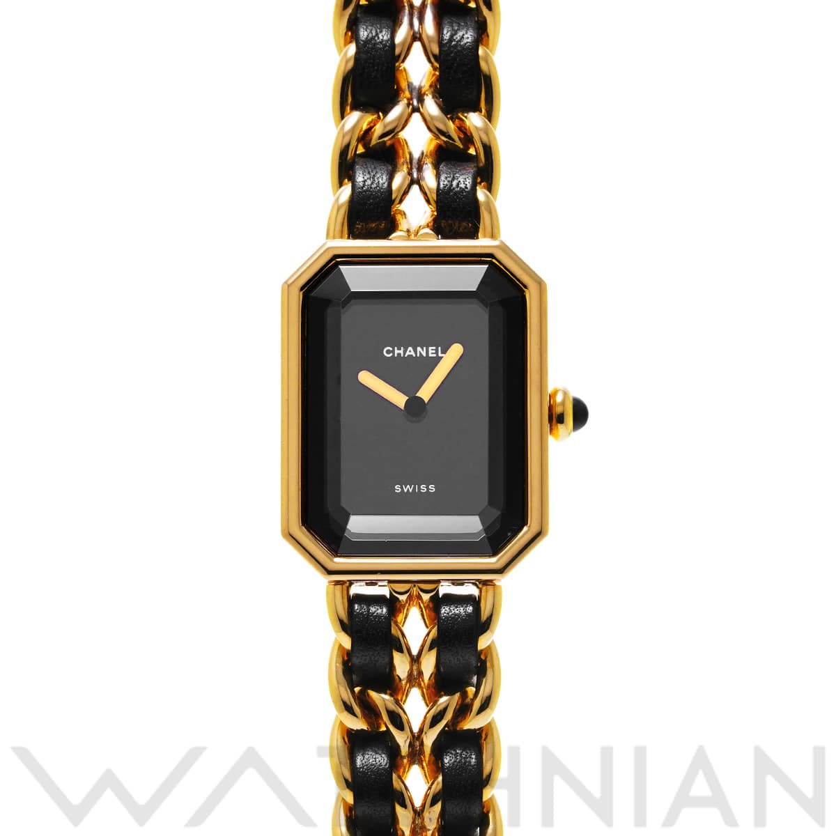 シャネル プルミエール M H0001 ブラック レディース 時計 【中古】【wristwatch】