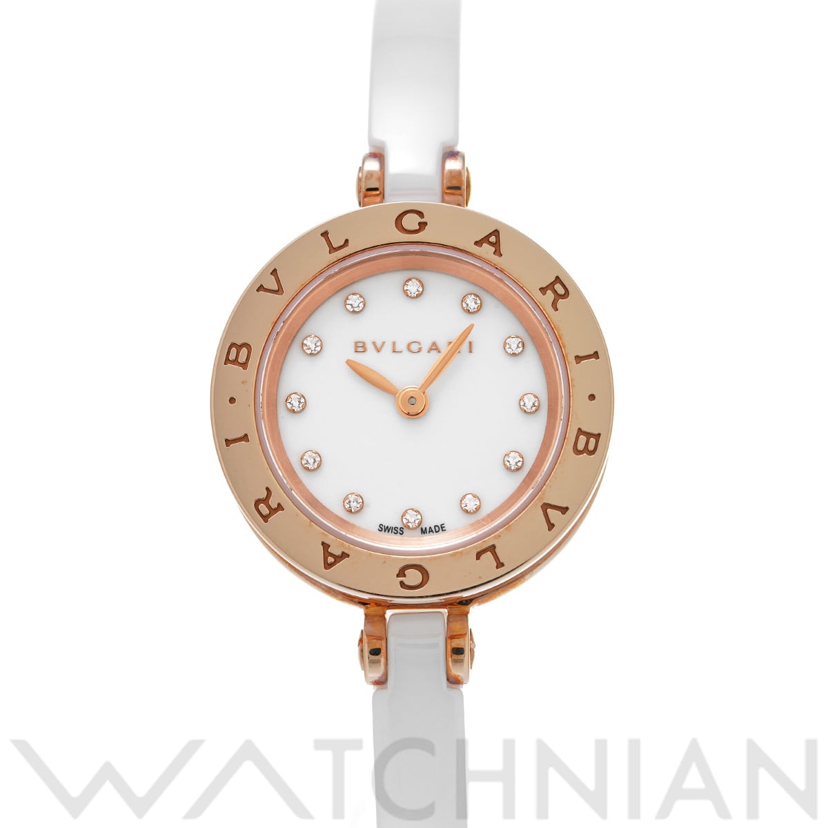 ブルガリ ビーゼロワン BZP23SG ホワイト/ダイヤモンド レディース 時計 【中古】【wristwatch】
