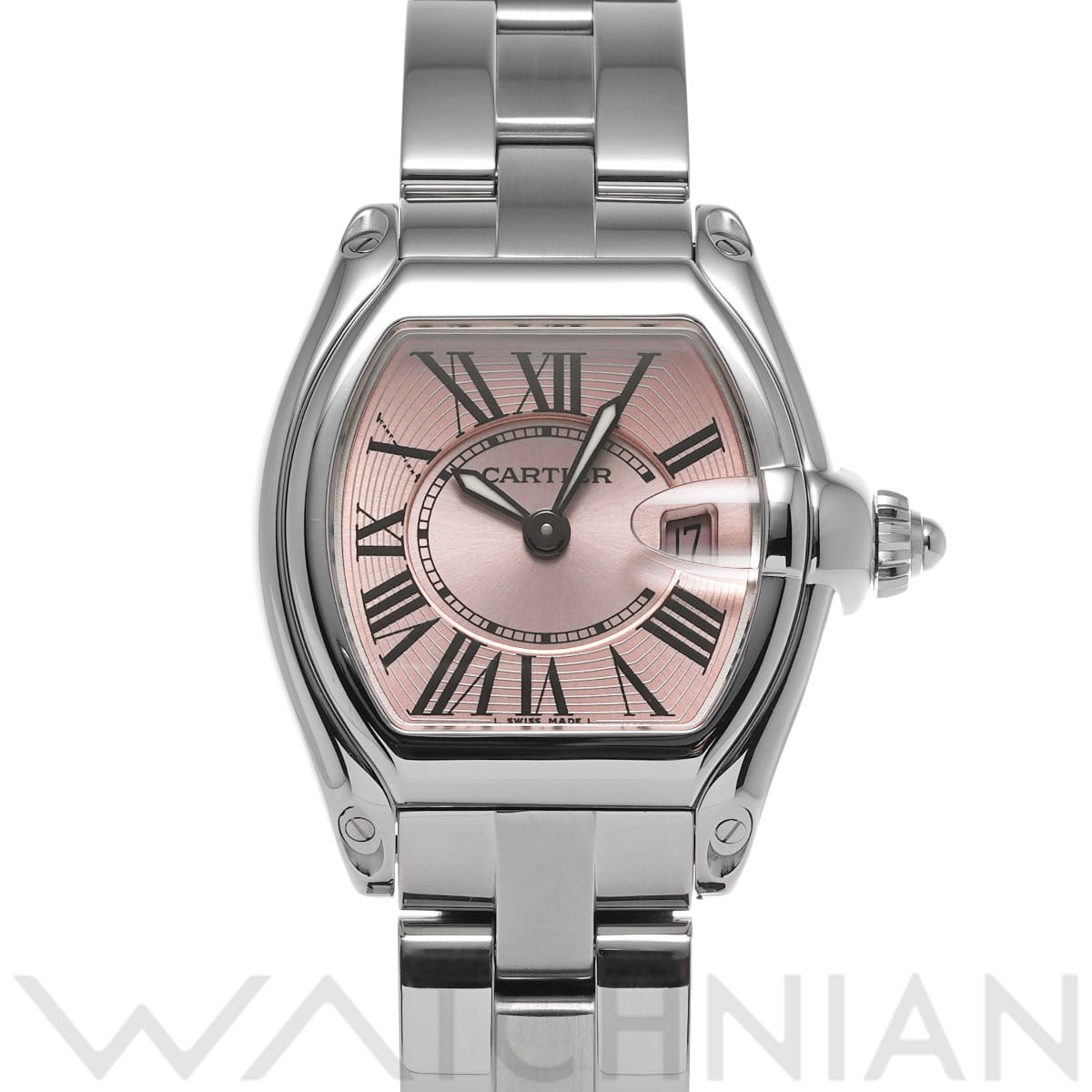 カルティエ ロードスター SM W62017V3 ピンク レディース 時計 【中古】【wristwatch】