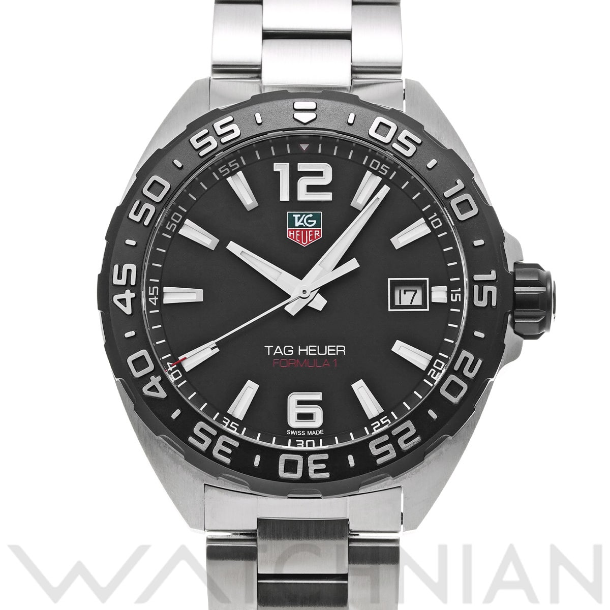 タグ ホイヤー フォーミュラ1 クォーツ WAZ1110.BA0875 ブラック メンズ 時計 【中古】【wristwatch】