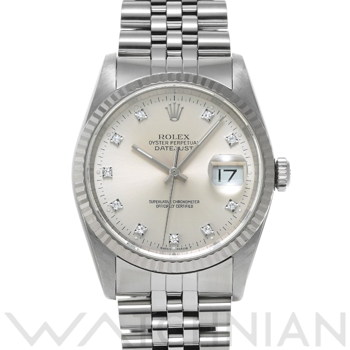 ロレックス デイトジャスト  16234G シルバー/ダイヤモンド メンズ 時計 【中古】【wristwatch】