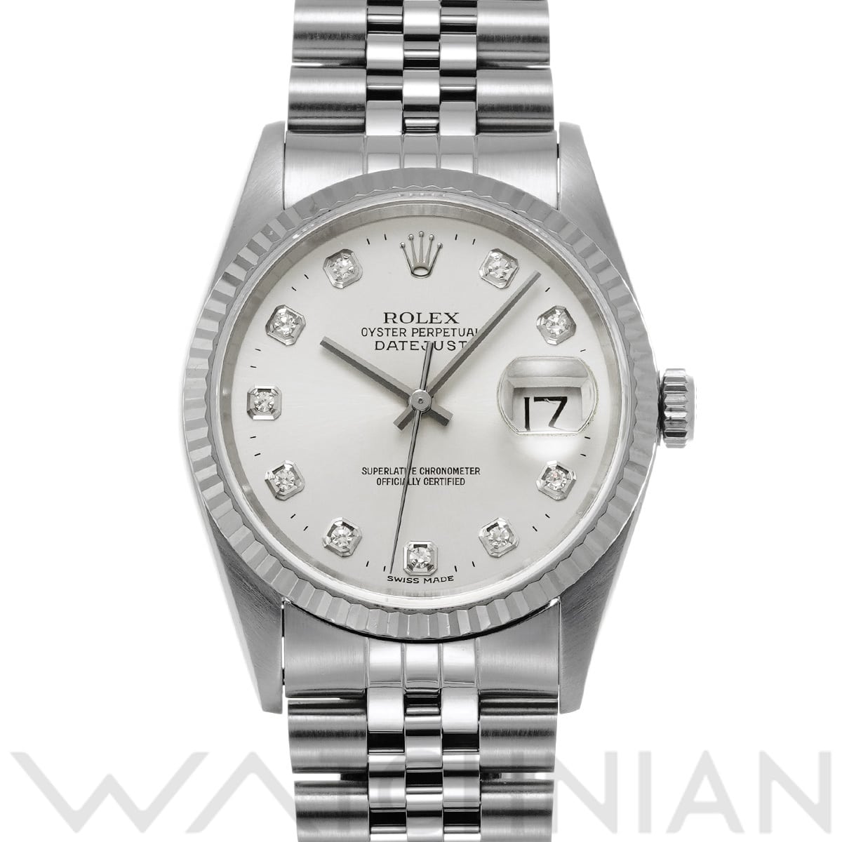 ロレックス デイトジャスト 16234G シルバー/ダイヤモンド メンズ 時計 【中古】【wristwatch】