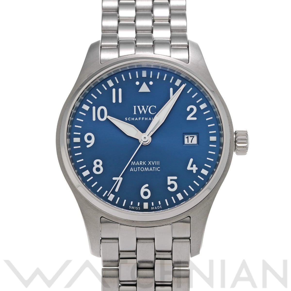 IWC パイロットウォッチ マーク XVIII プティ・プランス IW327016 ブルー メンズ 時計 【中古】【wristwatch】