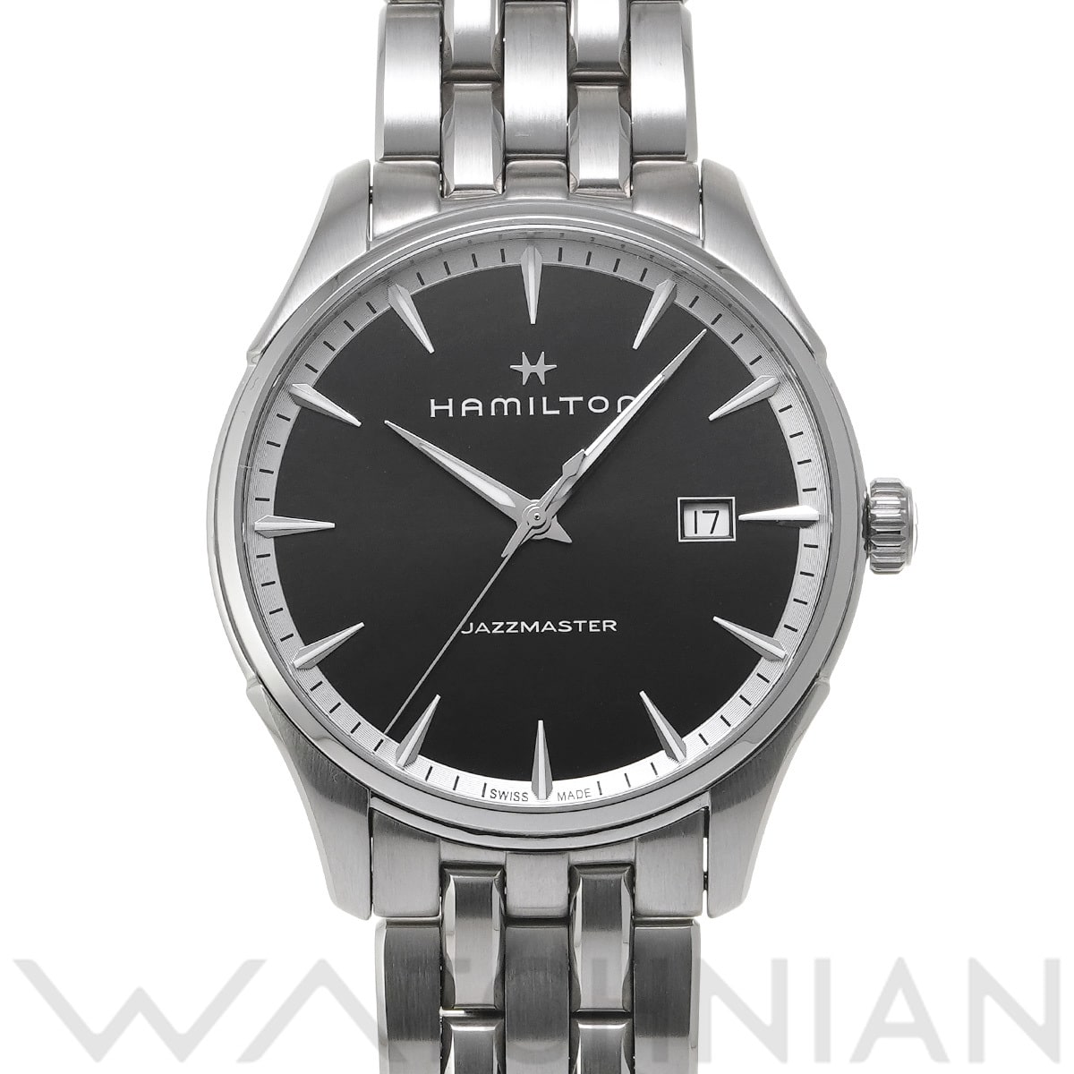 ハミルトン ジャズマスター ジェント クォーツ H324510 ブラック メンズ 時計 【中古】【wristwatch】