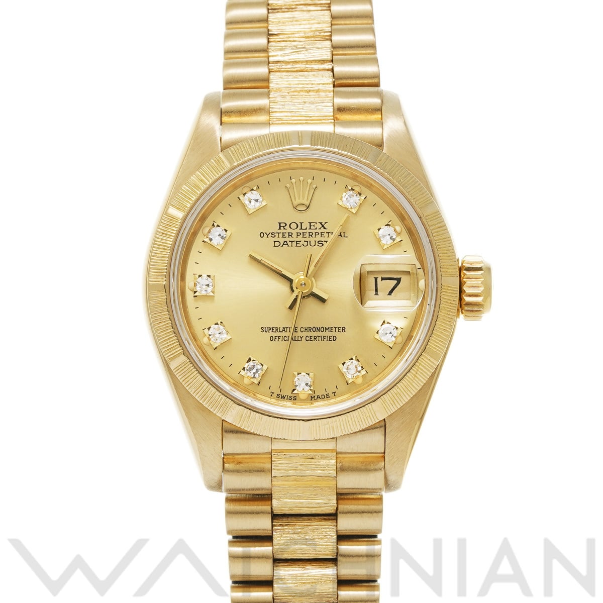 ロレックス デイトジャスト バーク 69278G シャンパン/ダイヤモンド レディース 時計 【中古】【wristwatch】