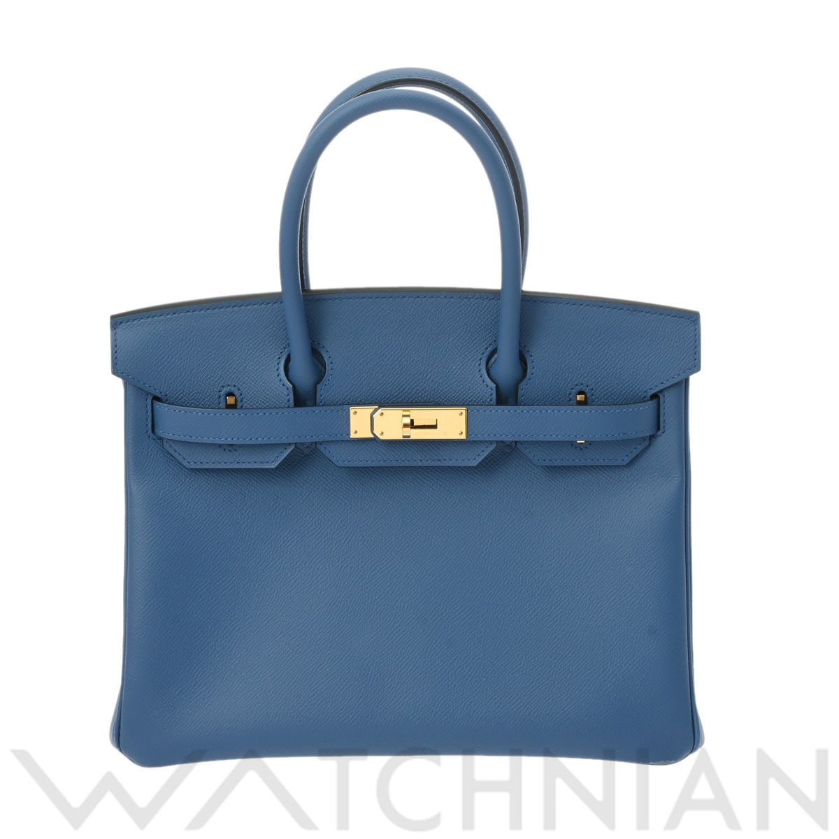 エルメス バーキン 30 ブルーアガット/ゴールド金具 ヴォーエプソン レディース バッグ 【中古】【bag】