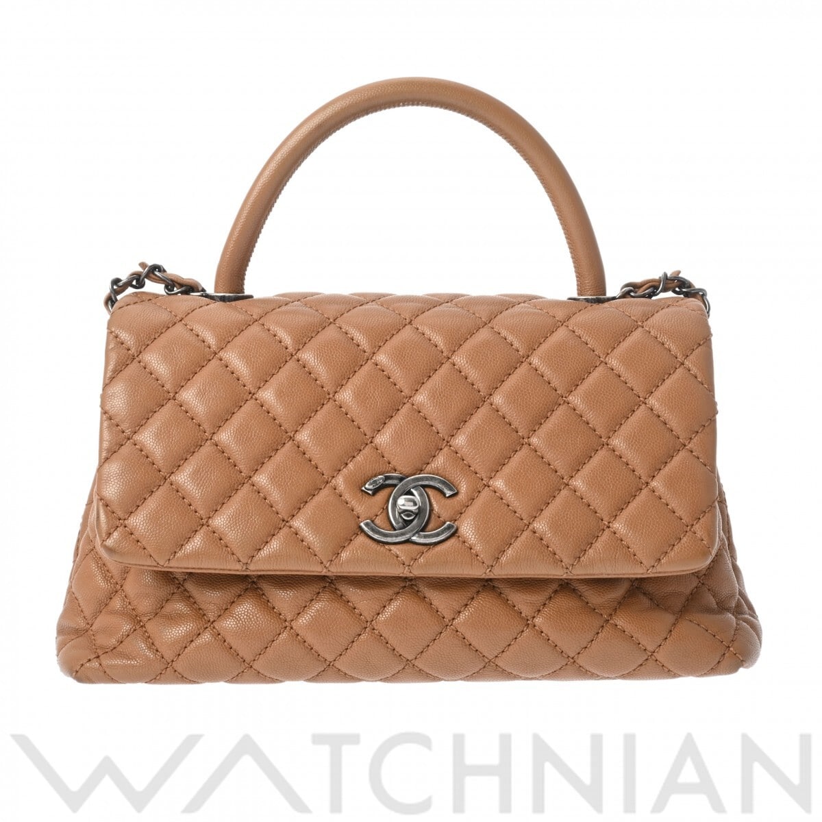 シャネル マトラッセ ココハンドル 2WAY ブラウン A92991 グレインドカーフスキン レディース バッグ 【中古】【bag】