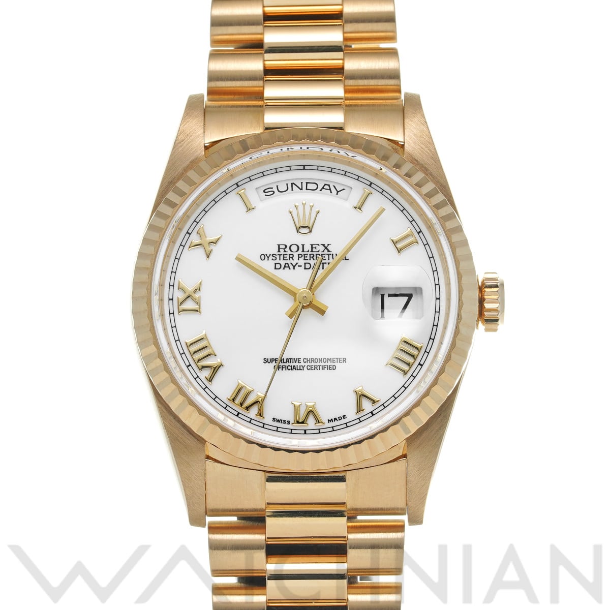 ロレックス デイデイト 36 18238 ホワイト メンズ 時計 【中古】【wristwatch】