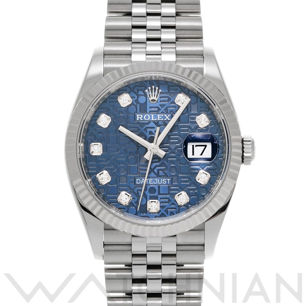 ロレックス デイトジャスト 36 126234G ブルーコンピュータ/ダイヤモンド メンズ 時計 【中古】【wristwatch】