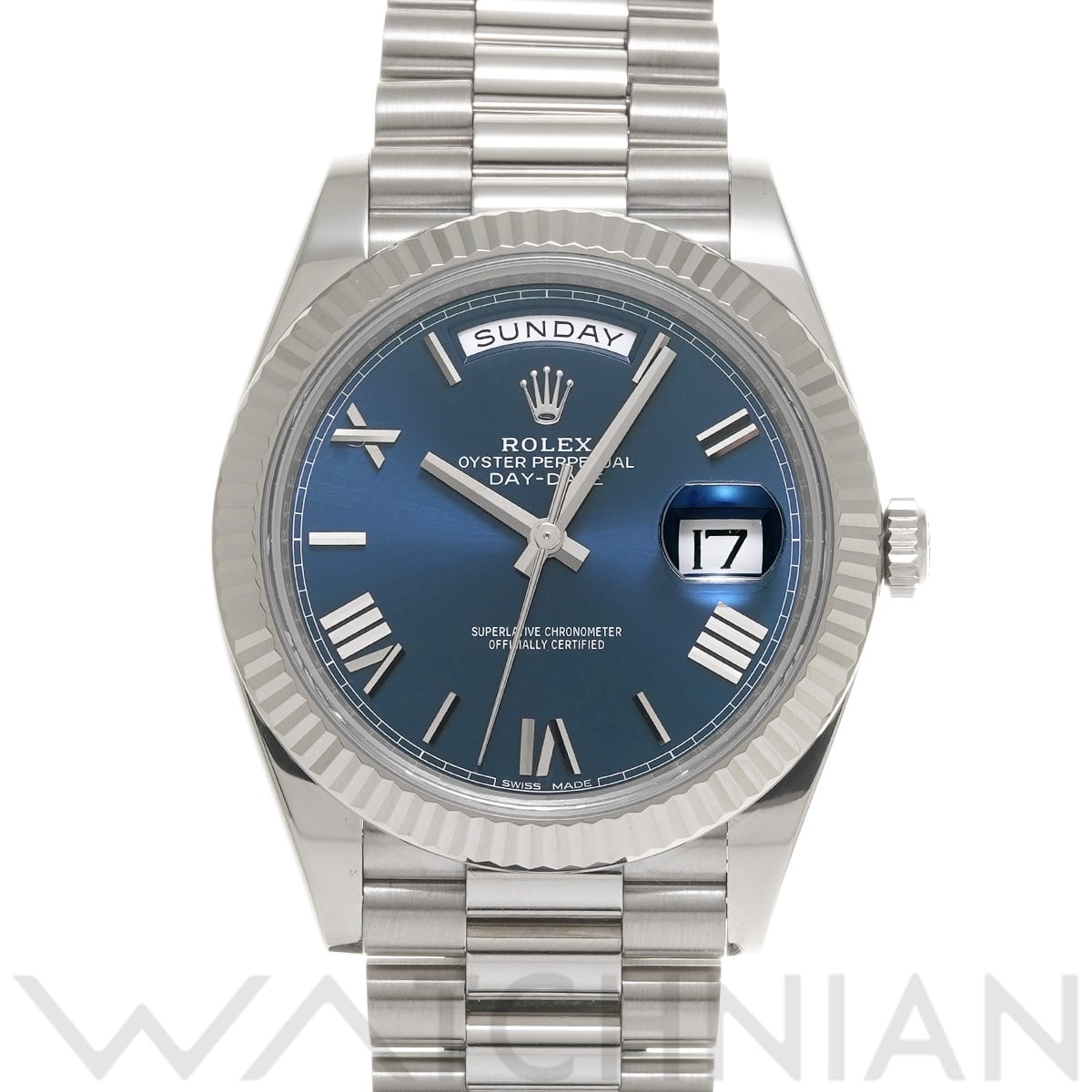ロレックス デイデイト 40 228239 ブライトブルー メンズ 時計 【中古】【wristwatch】