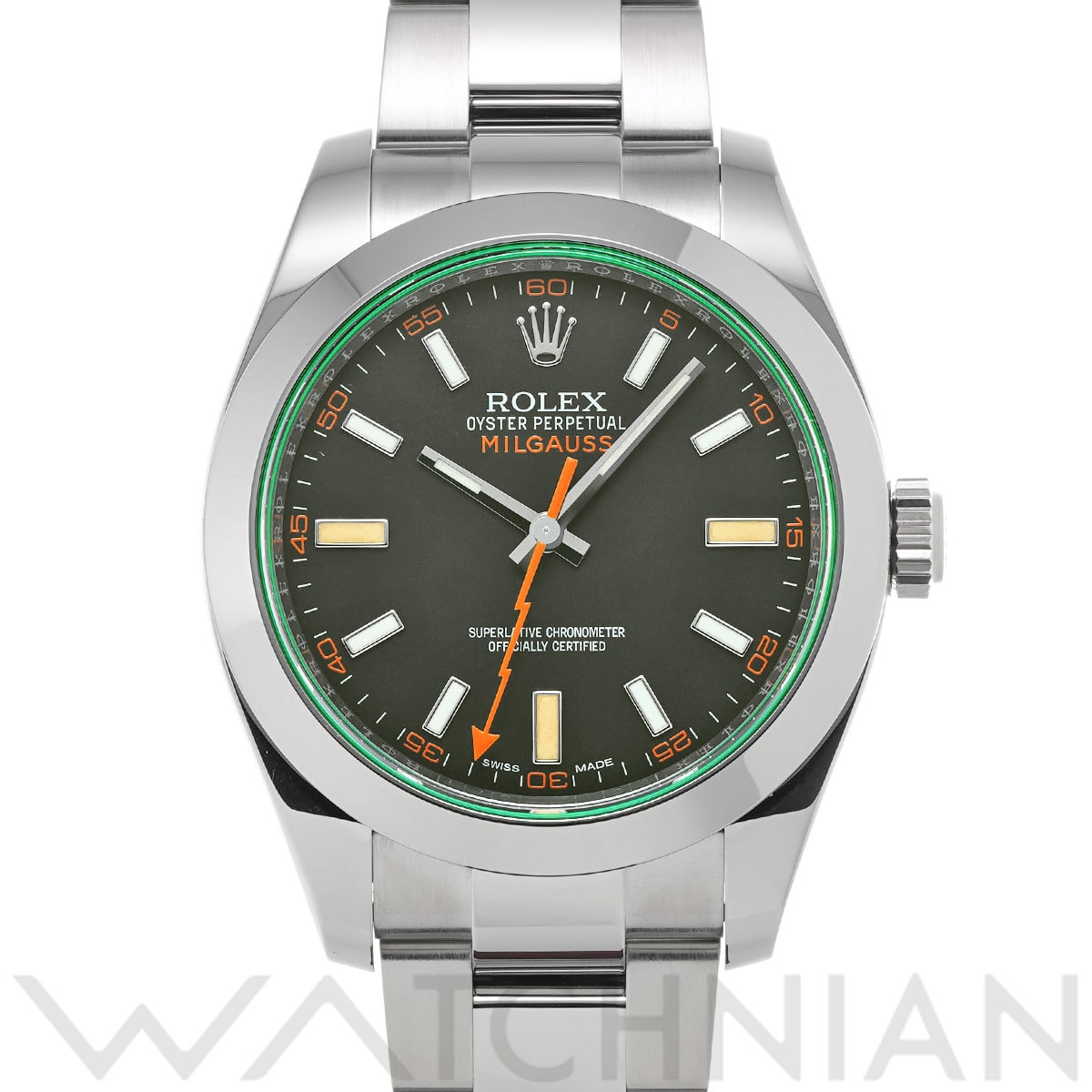 ロレックス ミルガウス 116400GV インテンスブラック メンズ 時計 【中古】【wristwatch】