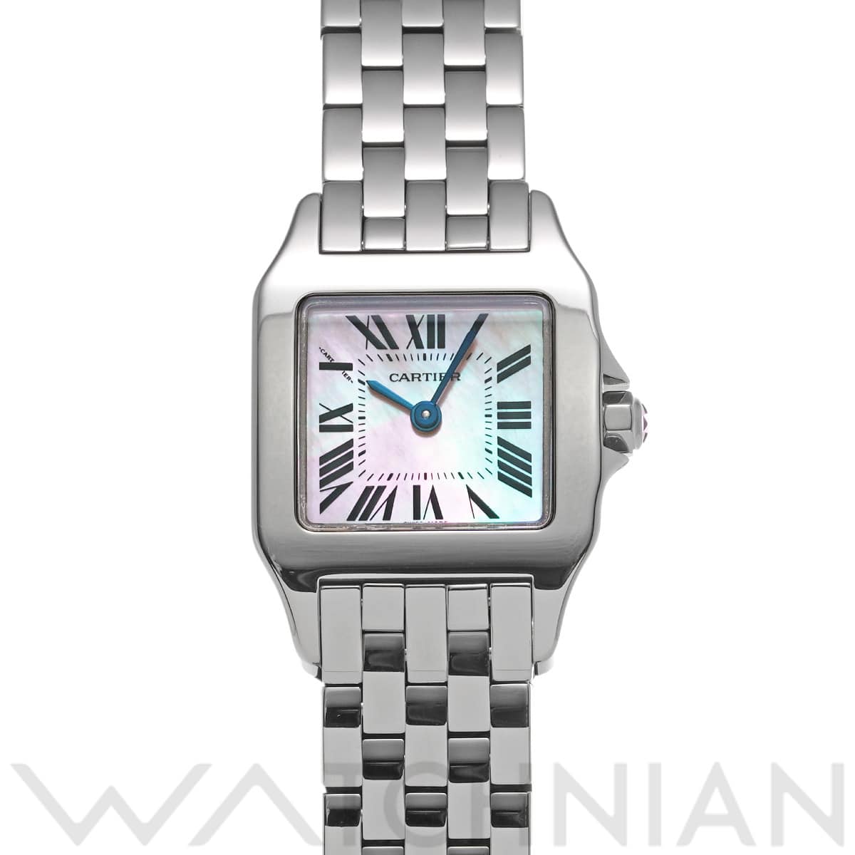 カルティエ サントス ドゥモワゼル SM W25075Z5 ピンクシェル レディース 時計 【中古】【wristwatch】