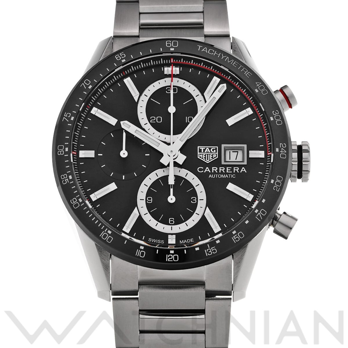 タグ ホイヤー カレラ クロノグラフ Cal.16 CBM2110.BA0651 ブラック メンズ 時計 【中古】【wristwatch】