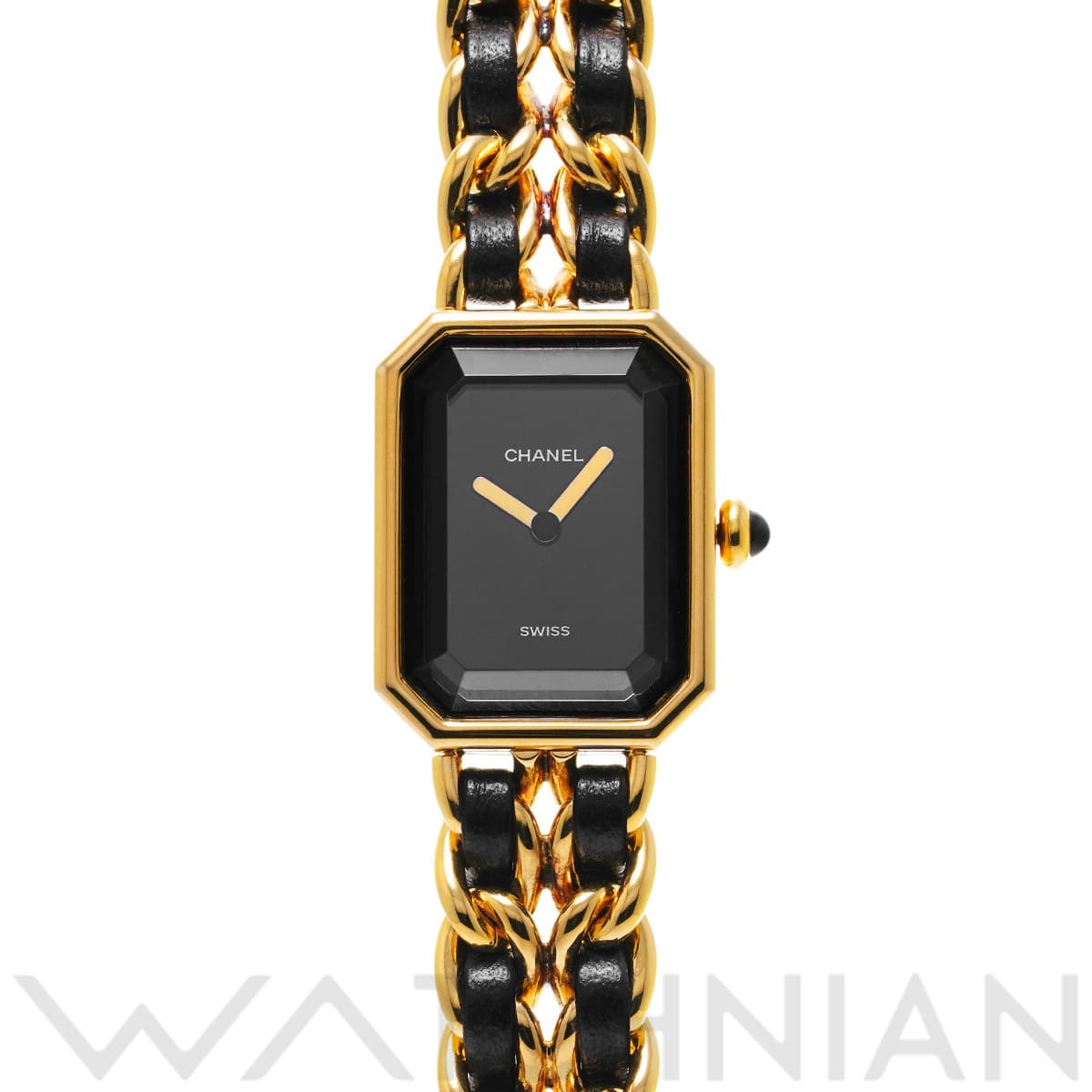 シャネル プルミエール L H0001 ブラック レディース 時計 【中古】【wristwatch】