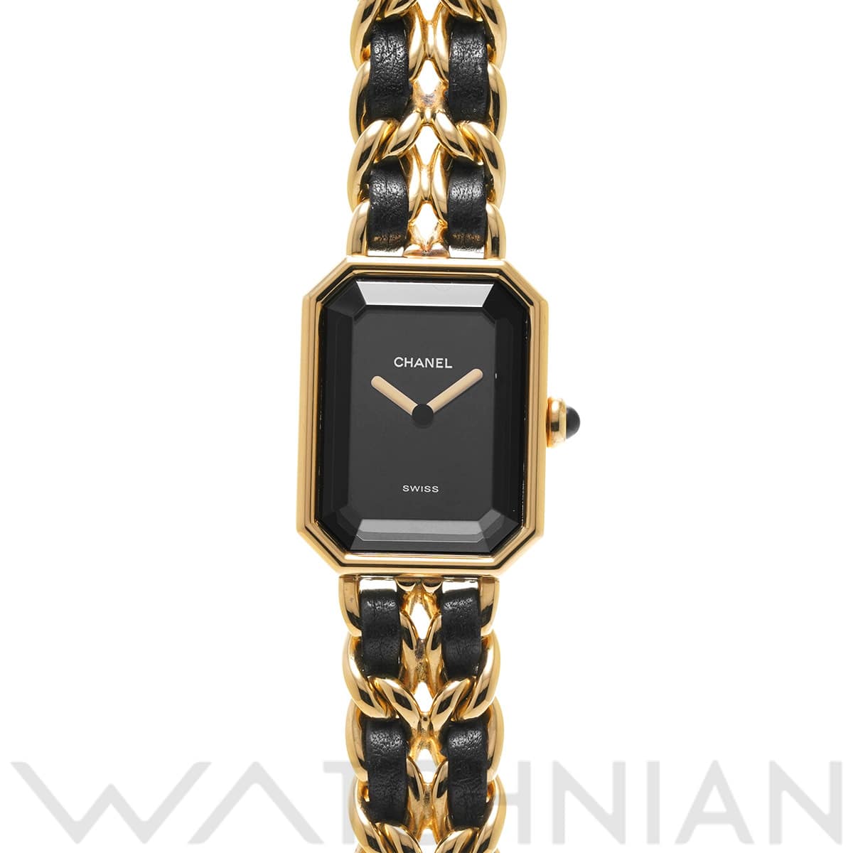 シャネル プルミエール M H0001 ブラック レディース 時計 【中古】【wristwatch】