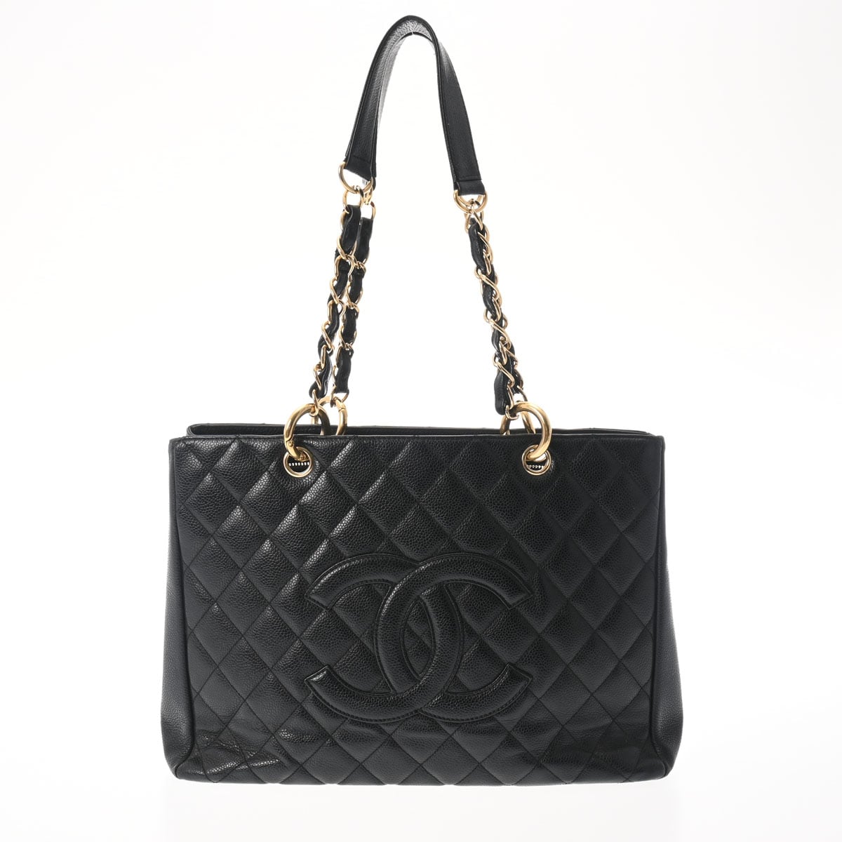 シャネル マトラッセ GST 旧型 ブラック/ゴールド金具 A50995 キャビアスキン レディース バッグ 【中古】【bag】