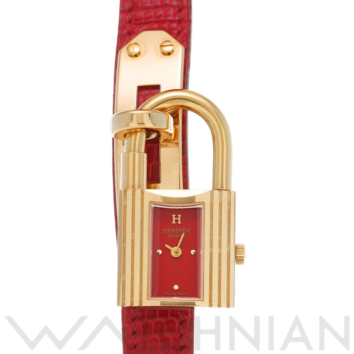 エルメス ケリーウォッチ KE1.201 レッド レディース 時計 【中古】【wristwatch】
