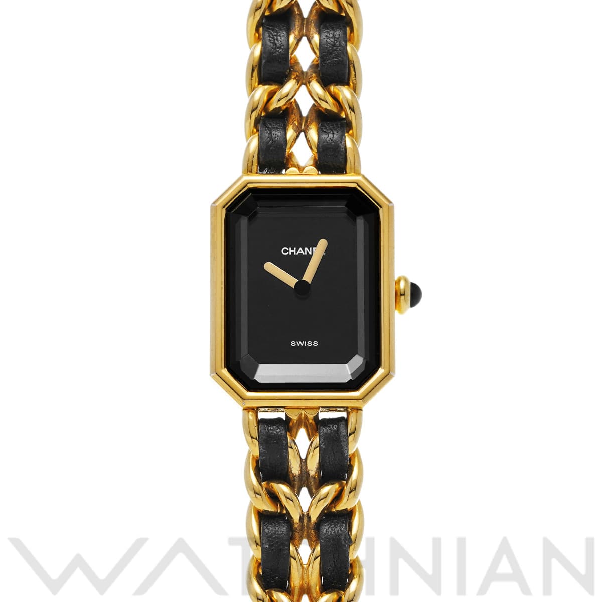 シャネル プルミエール M H0001 ブラック レディース 時計 【中古】【wristwatch】