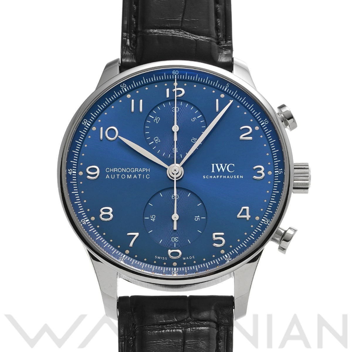 IWC ポルトギーゼ クロノグラフ IW371606 ブルー メンズ 時計 【中古】【wristwatch】