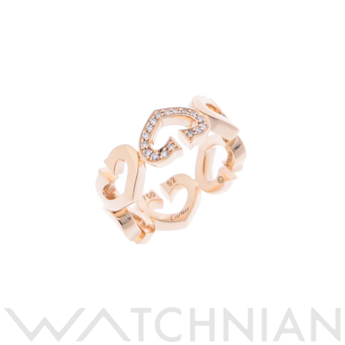 カルティエ Cハートリング #52 ゴールド K18イエローゴールド YG レディース ジュエリー 【中古】【jewelry】