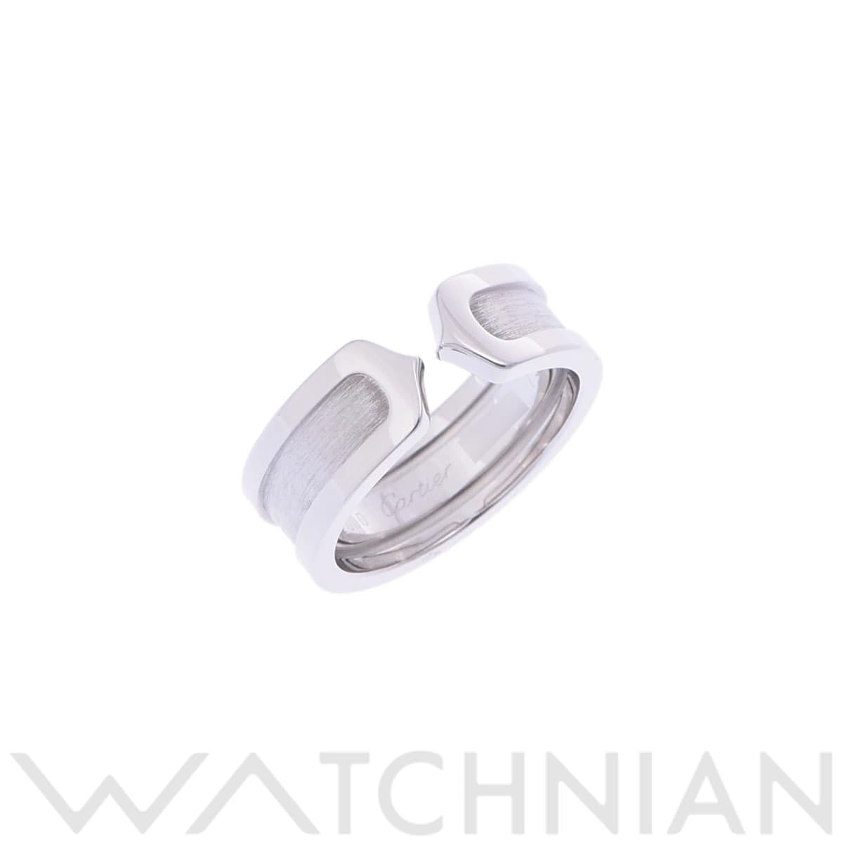 カルティエ C2リング #50 シルバー K18ホワイトゴールド WG レディース ジュエリー 【中古】【jewelry】